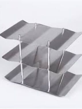 Stainless Steel 9 Wine Bottle Wavy Storage Rack